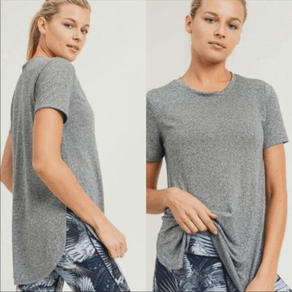 Mono B Tops - Mono B‎ Short-Sleeve Athleisure Active Flow Top 1X